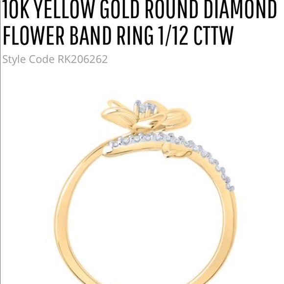 10k solid gold Real Diamond promise ring NOT CZ! - Picture 10 of 12